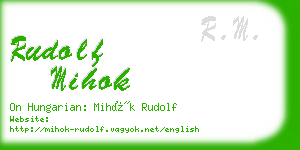 rudolf mihok business card